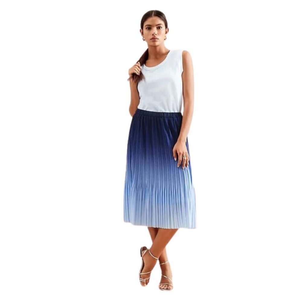 Banana Republic Ombre Pleated Midi Skirt Elegant Chic - NWT - Medium
